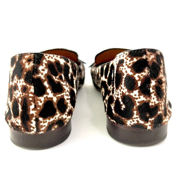 TORY BURCH | | Metal Miller Leopard Loafer 15mm Printed Baby HairCalf Cream 7.5 - Picture 10 of 15